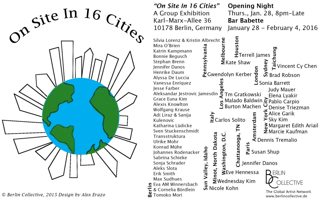 On Site In 16 Cities, international traveling exhibition: New York, Berlin,&nbsp;Sydney